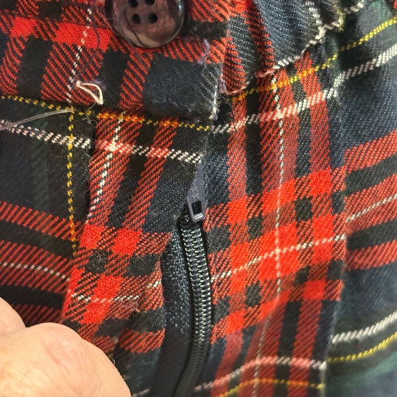 Vintage Haberdashery Christmas Tartan Plaid Pleated Skirt Size 12 - Picture 3 of 6